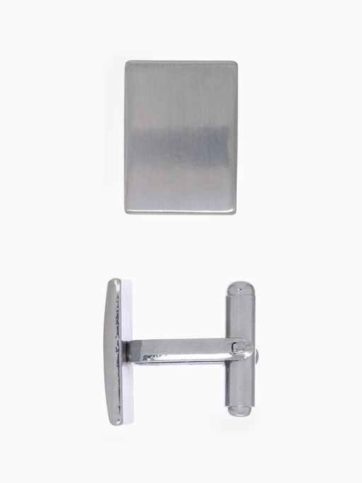 Набор мужской Запонки + Зажим для галстука классика, цвет серебро