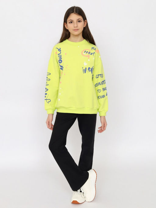 CRB wear/CSJG 63758-36-394 Джемпер для девочки,лайм/Ex.Cherubino  фото 2