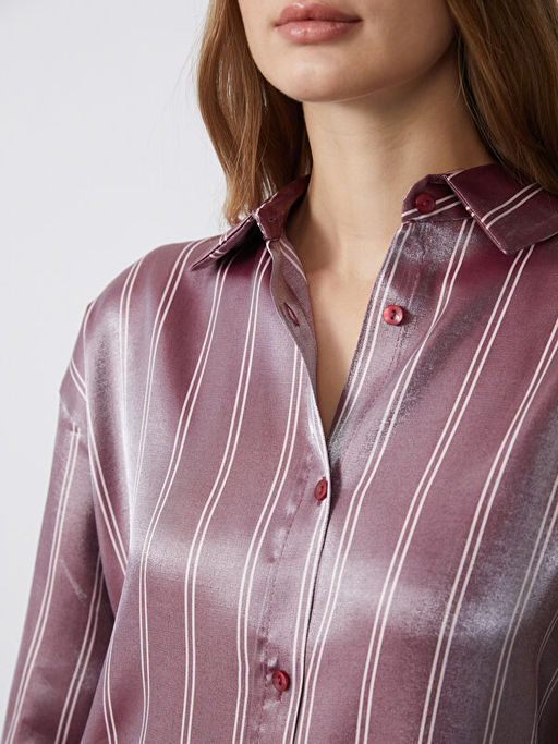 ?izgili Saten Kad?n G?mlek