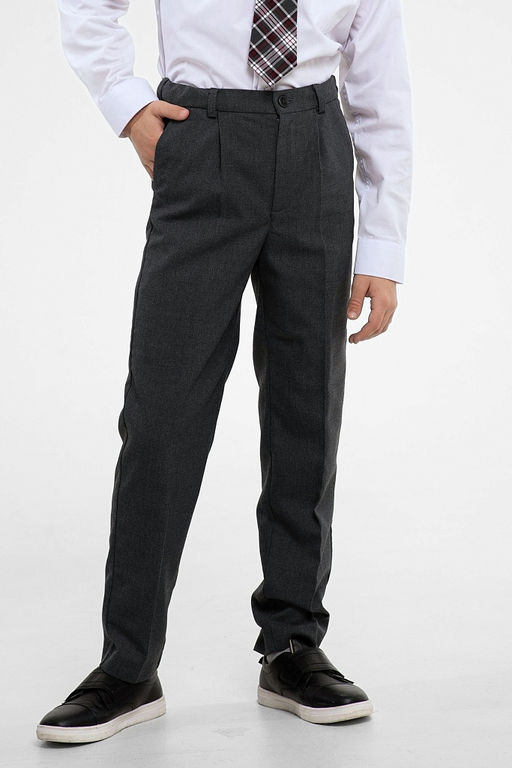Серые школьные брюки для мальчика Инфанта, модель 0913/1  фото 4