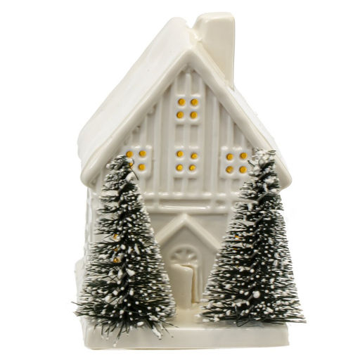 Фигурка декоративная с подсветкой "Домик", L6 W7,5 H9 см, LR44 2 шт.