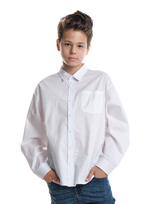 Рубашка для мальчика 22-7619 голубой - Mini maxi фото 12