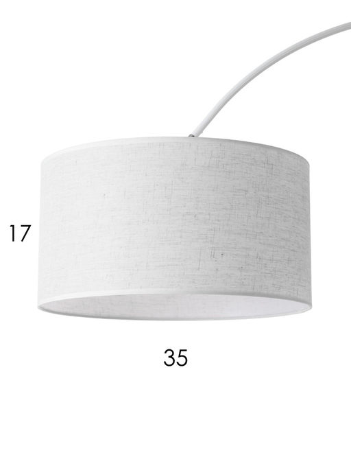 Торшер напольный BayerLux «Атлант», Е27, 40 Вт, подставка камень, 26×55×185 см, белый