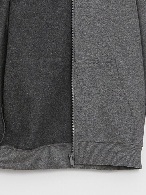 Kap??onlu Basic Uzun Kollu Erkek ?ocuk Fermuarl? Sweatshirt