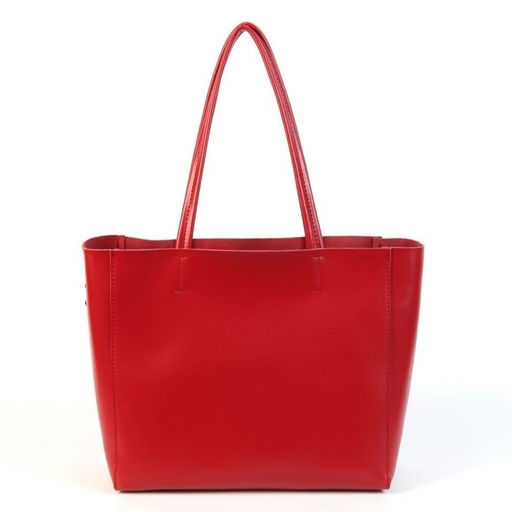 Женская кожаная сумка шоппер трапеция 8689-220 Ред - Cidirro фото 2
