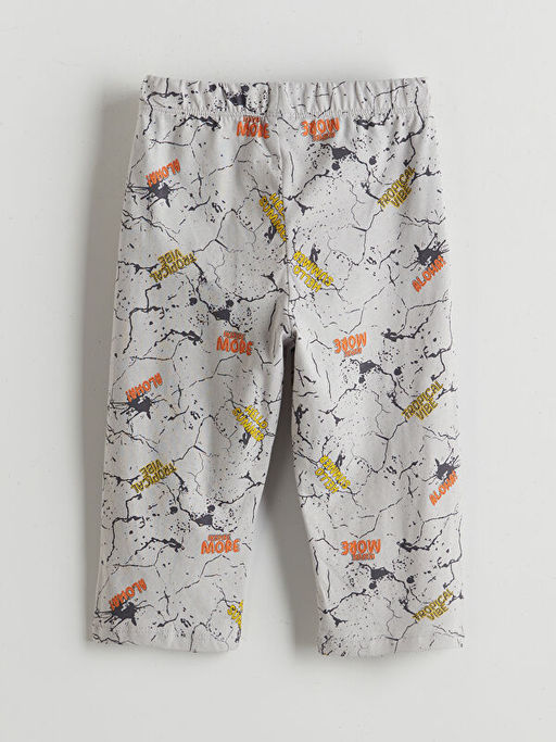 Beli Lastikli Bask?l? Erkek ?ocuk Pijama Alt