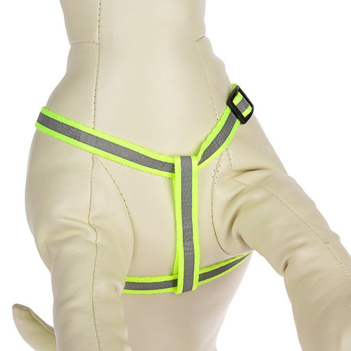 Комплект со светоотражающей лентой, ошейник 120 х 1 см, ОГ 26-40 см, зеленый - Пижон фото 4