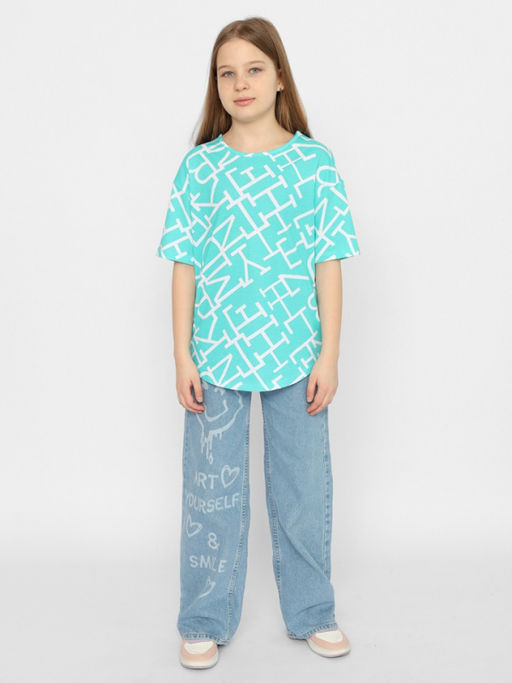 CSJG 63584-38-378 Футболка для девочки,ментоловый