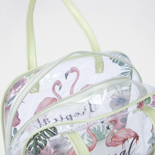 Косметичка - сумочка на молнии для бассейна, маленькая, с ручками, с принтом, нежно-зелёная - Simaland фото 3
