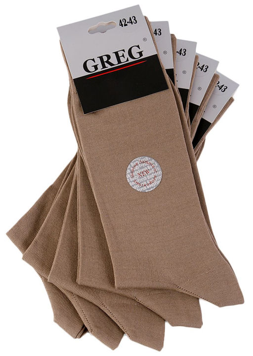 Носки мужские (в упаковке 5 пар) GREG G-6/05 кофейный фото 2