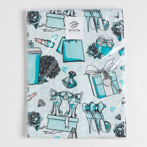 Простыня банная Этель Mint mood 150х180 см, вафля 200г/м2, 100% хл  фото 5