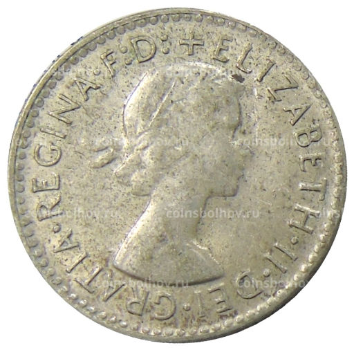 Монета 3 пенса 1963 года Австралия