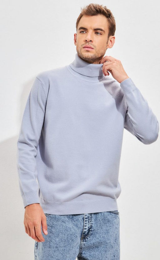 Водолазка мужская F321-15318 голубая - Fine joyce фото 9