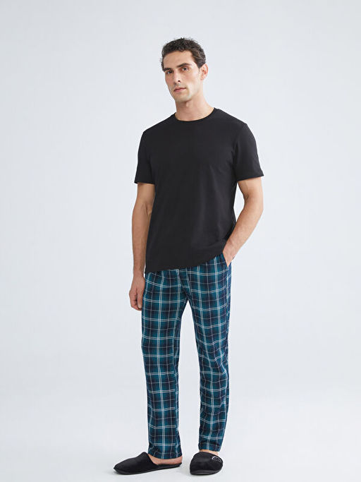 Standart Kal?p Ekose Erkek Pijama Alt