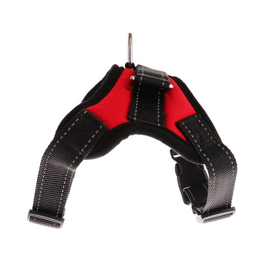 Шлейка К7 мягкая светоотражающая, размер S, ОГ 44-55 см, вес 5-9 кг, красная - Пижон фото 3