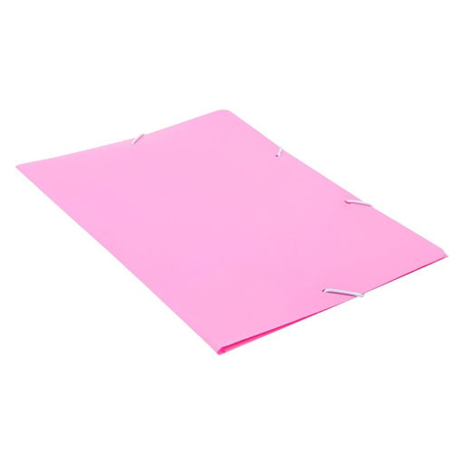 Папка на резинке А4, 500 мкм, Calligrata, Pastel, корешок 20 мм, до 150 листов, тиснение песок, фламинго  фото 2