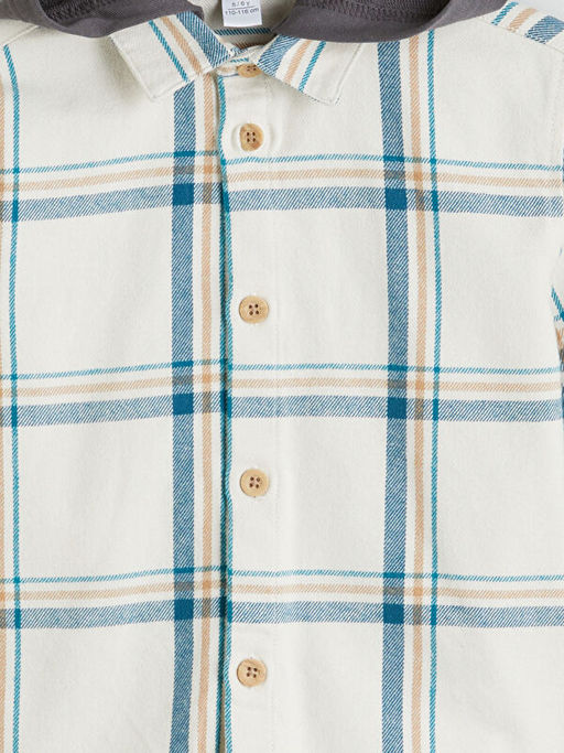 Kap??onlu Ekose Erkek ?ocuk G?mlek