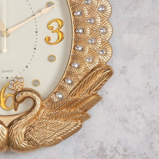 Часы настенные Павлины 41х47 см / 4514ZT /уп 12/ золото - Галеонтрейд фото 5