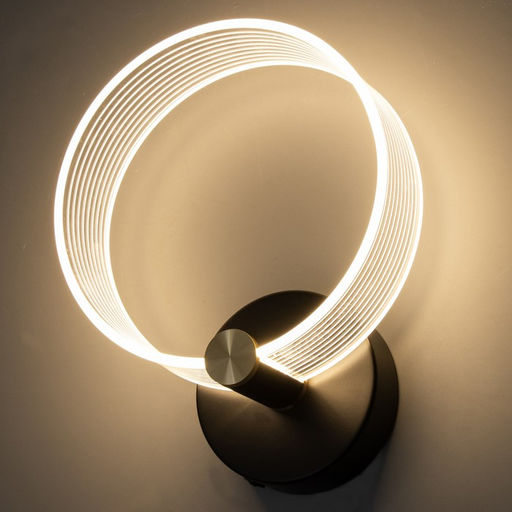 Бра «Кворум» LED 8 Вт 3000-6000К черный 25×20×6 см