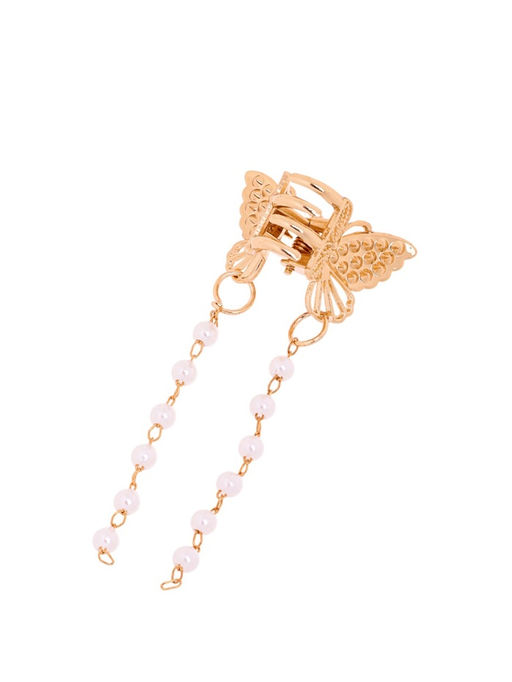 Цена за 6 шт. Крабик для волос «Милада», бусы, 2.5 см, золото