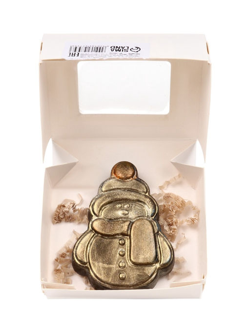 Шоколадная фигурка Снеговик пряничный, кондитерская глазурь, 115 г