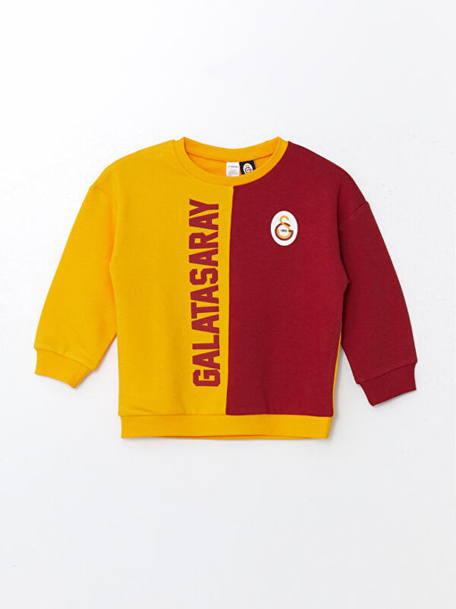 Bisiklet Yaka Galatasaray Bask?l? Erkek Bebek Sweatshirt ve E?ofman Alt 2li Tak?m - Waikiki фото 2