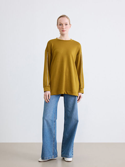 Bisiklet Yaka Soft Touch Kad?n Sweatshirt