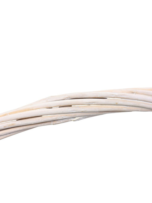 Корзина плетёная для хранения Alba, с ручкой, белая, набор 2 шт.