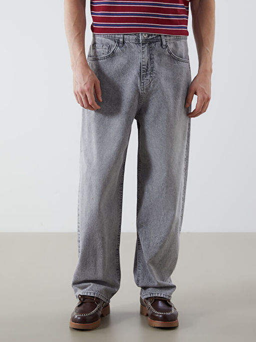 Loose Fit Erkek Jean Pantolon