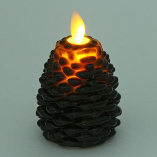 Цена за 4 шт. Сувенир подсветкой "Свеча - Шишка" 5*10 см,