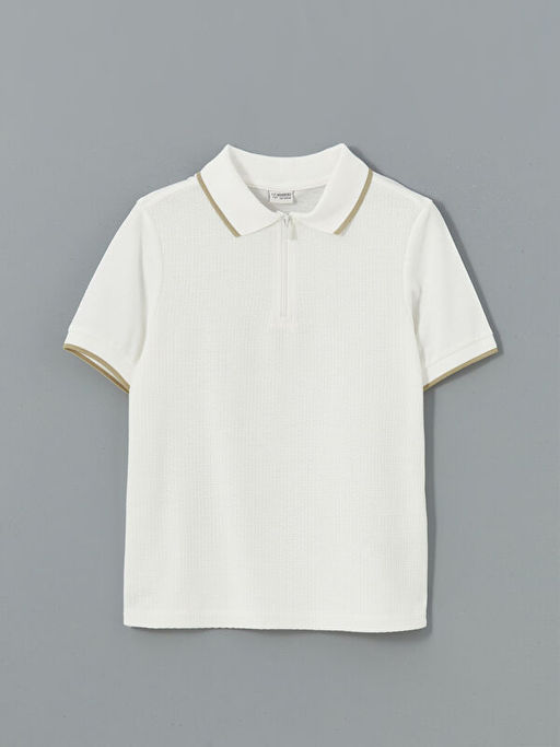 Polo Yaka Dokulu Erkek ?ocuk Ti??rt