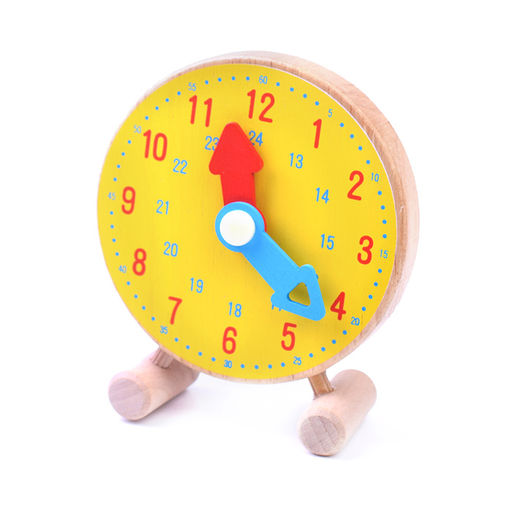 Часы деревянные, желтые в коробке - Щепочка фото 3