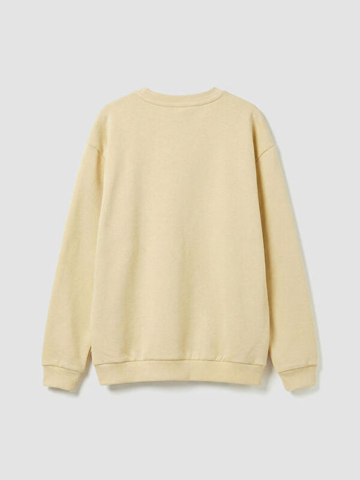 Bisiklet Yaka Bask?l? Erkek ?ocuk Sweatshirt