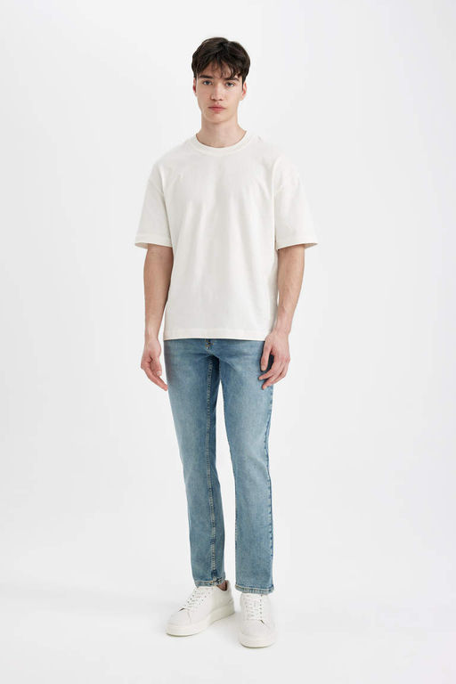 Pedro Slim Fit Джинсовые брюки узкого кроя с нормальной талией и узкими штанинами - Defacto фото 2