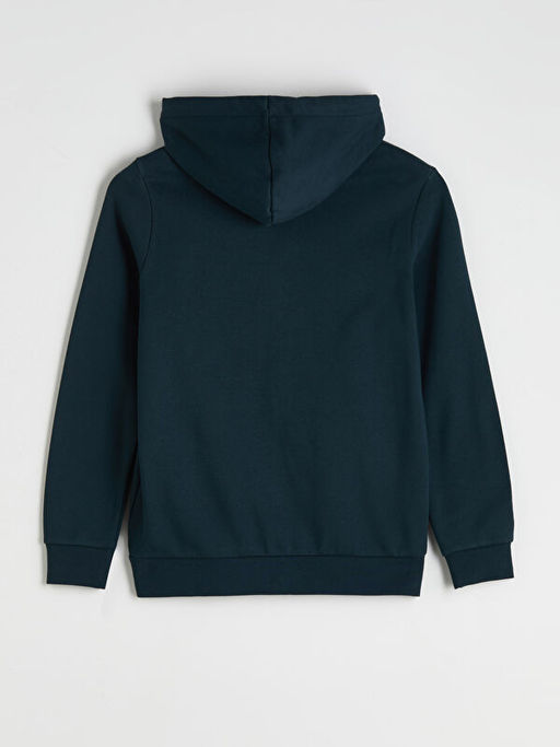 Kap??onlu Uzun Kollu Erkek Fermuarl? Sweatshirt