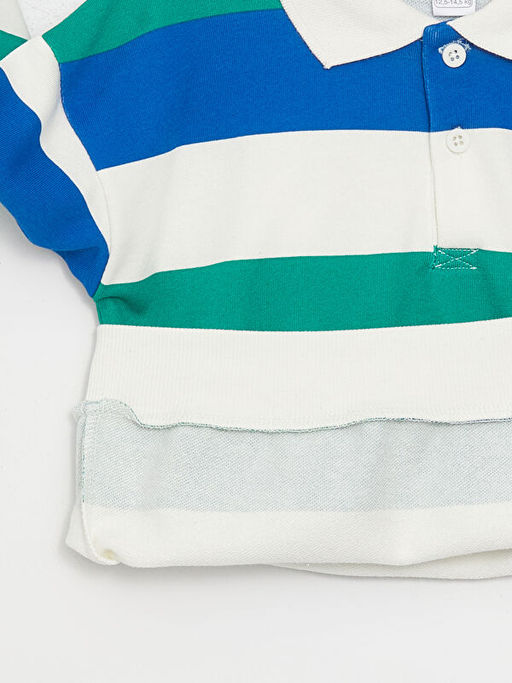 Polo Yaka Uzun Kollu Bask?l? Erkek Bebek Sweatshirt ve Pantolon 2li Tak?m - Waikiki фото 3