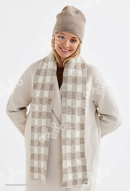 Шарф из 100% монгольской шерсти (арт. 05122) - Тод оймс ххк фото 7