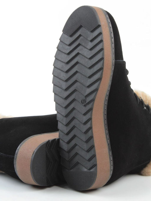 04-5606-3 BLACK Ботинки зимние женские (натуральная кожа, 100% шерсть)