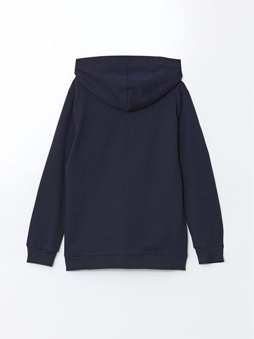 Kap??onlu K?z ?ocuk Fermuarl? Sweatshirt