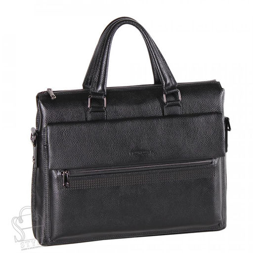 Портфель мужской кожаный 8637H black Heanbag в Новосибирске