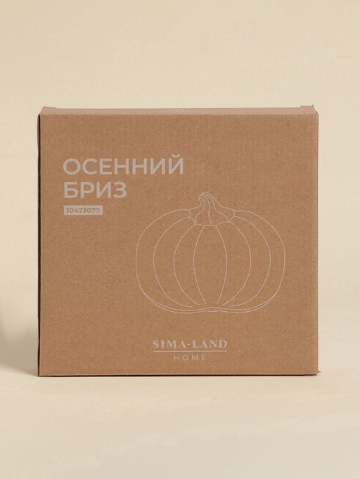 Тарелка SL Home «Осенний бриз», 20.3×20×3.5 см, доломит, белая