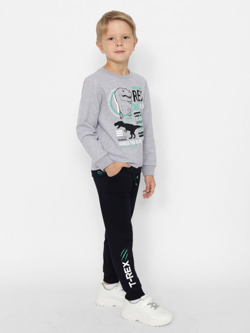 CRB wear/CWKB 63709-11-387 Джемпер для мальчика,серый меланж/Ex.Cherubino  фото 3