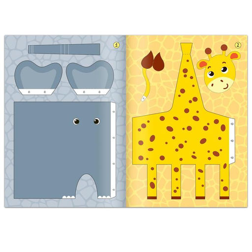 Книжка-вырезалка Бумажные зверята. Зоопарк, 20 стр., формат А4 - Буква-Ленд фото 7