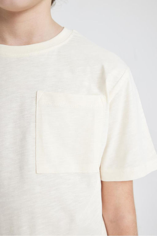 Футболка с короткими рукавами и круглым вырезом для мальчиков - Defacto фото 5