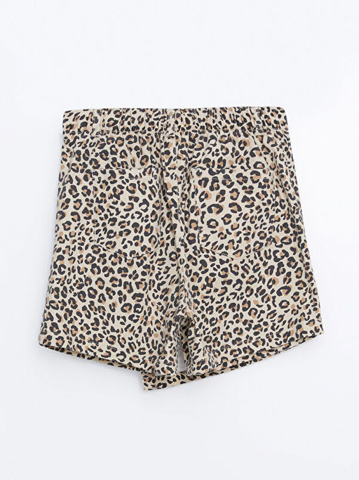 Beli Lastikli Leopar Desenli K?z ?ocuk ?ort Etek - Waikiki фото 3