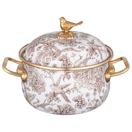 КАСТРЮЛЯ ЭМАЛИРОВАННАЯ LEFARD С КРЫШКОЙ, СЕРИЯ ROYAL GARDEN 2,1Л, ДИА.16СМ ПОДХОДИТ ДЛЯ ИНДУКЦИОН.ПЛ