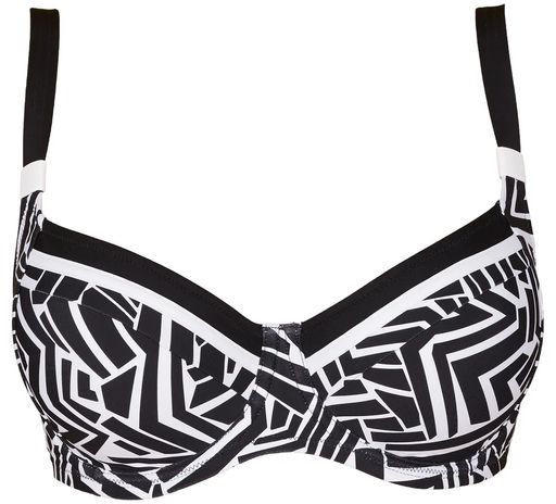 -36% БЮСТГАЛЬТЕР КУПАЛЬНЫ Milavitsa 460212/223 черный с белым  фото 2