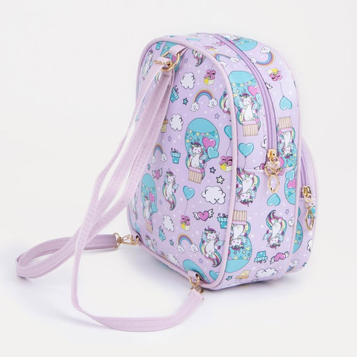 Рюкзак детский на молнии, цвет сиренево-розовый - Simaland фото 2