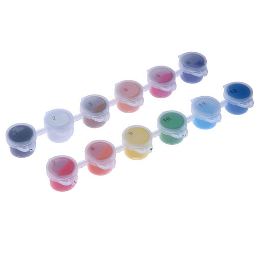 Краска акриловая «Яркость цветов», 12 цветов