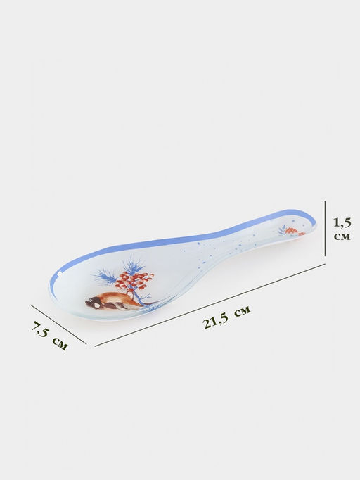 Подставка под ложку "Снегири на ветке" 21,5x7,5x1,5 см